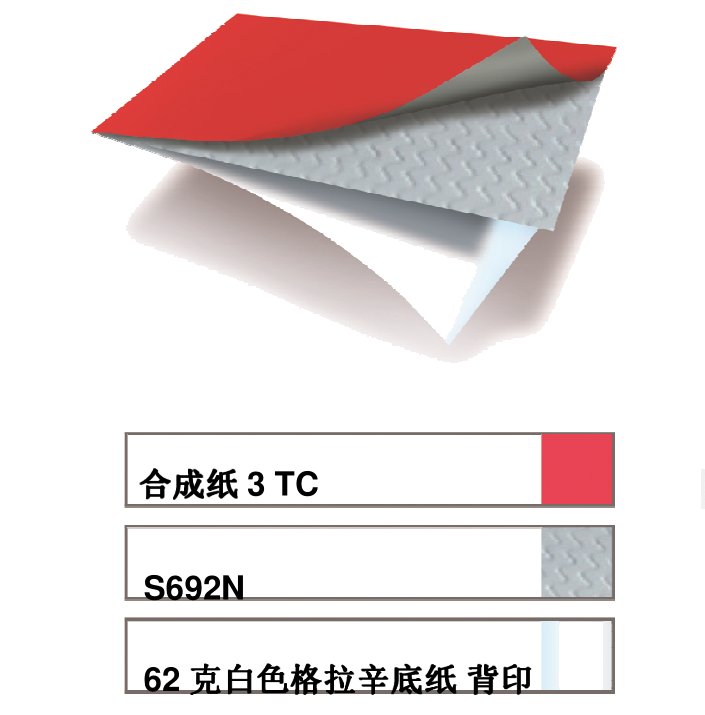 艾利BW0058合成紙不幹膠（jiāo）材料