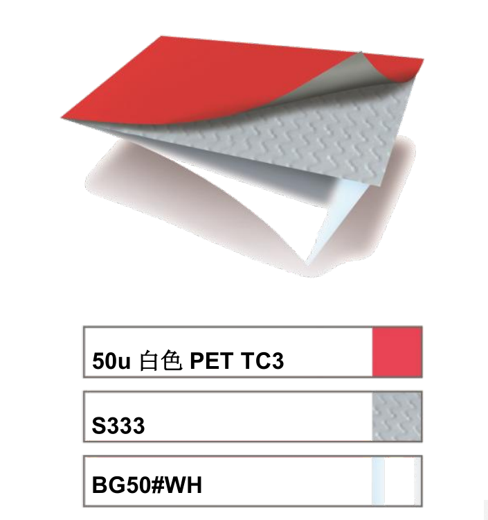 艾利（lì）MZ0305亮白PET不（bú）幹膠材料